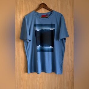 Hugo Boss Red LABEL | Men’s Size XL | Blue Graphic Tee Shirt | Contemporary
